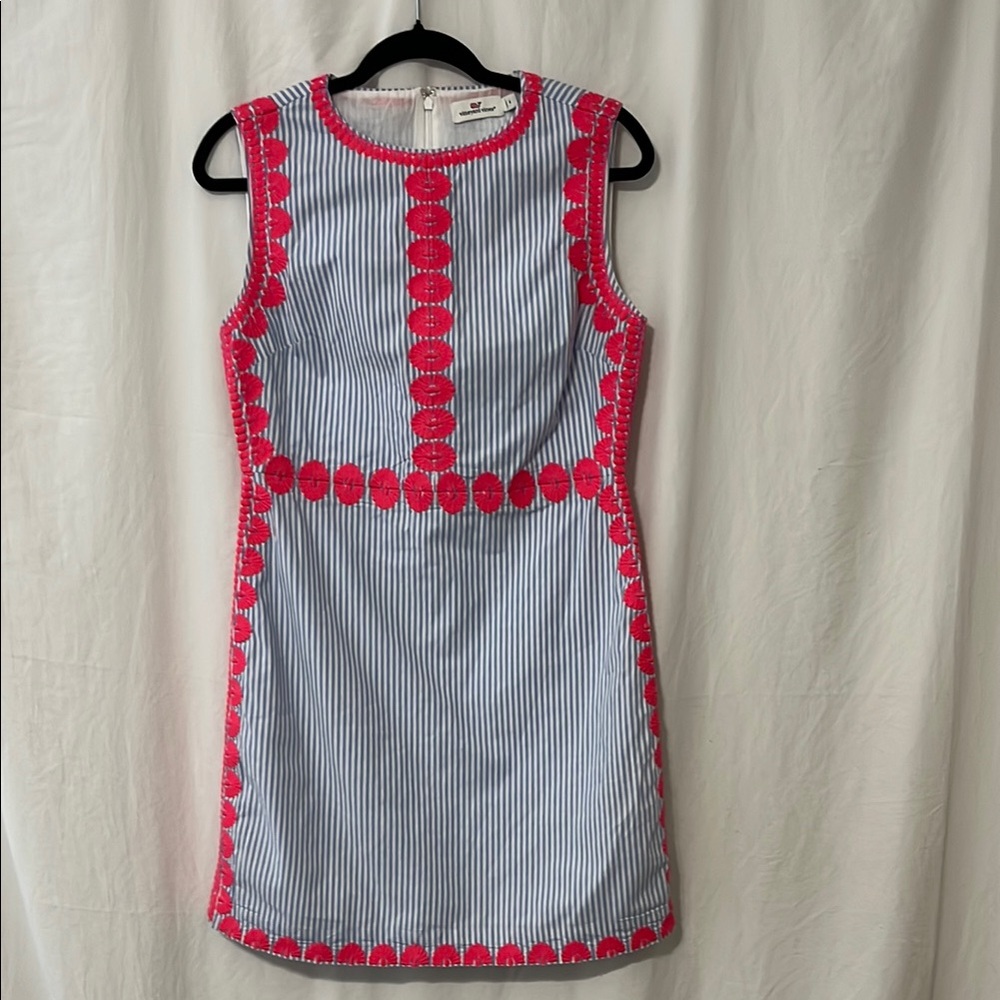 Vineyard Vines Blue White and Pink Sheath Mini Dress